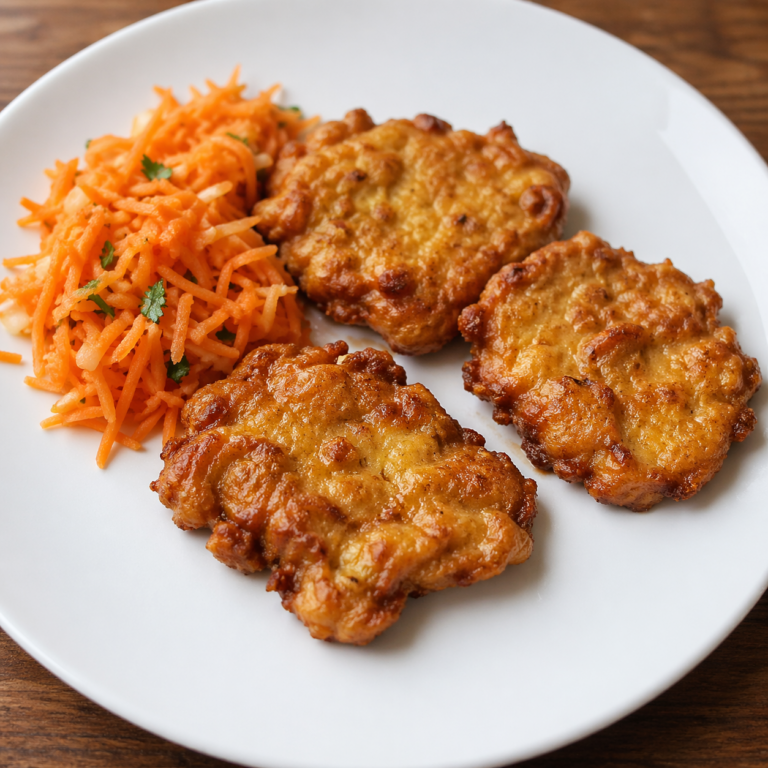 Pekingské placky z kuracieho mäsa s chrumkavým povrchom, podávané v retro štýle