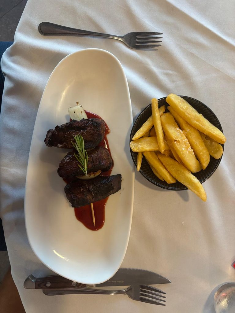 Game steak at Hussar Grill, Cape Town